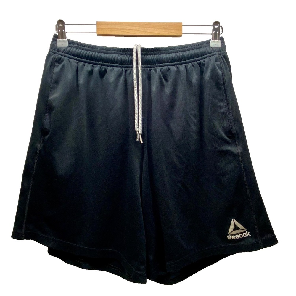 REEBOK Speedwick Athletic Shorts Men's Medium Black 7" Inseam Pockets Activewear